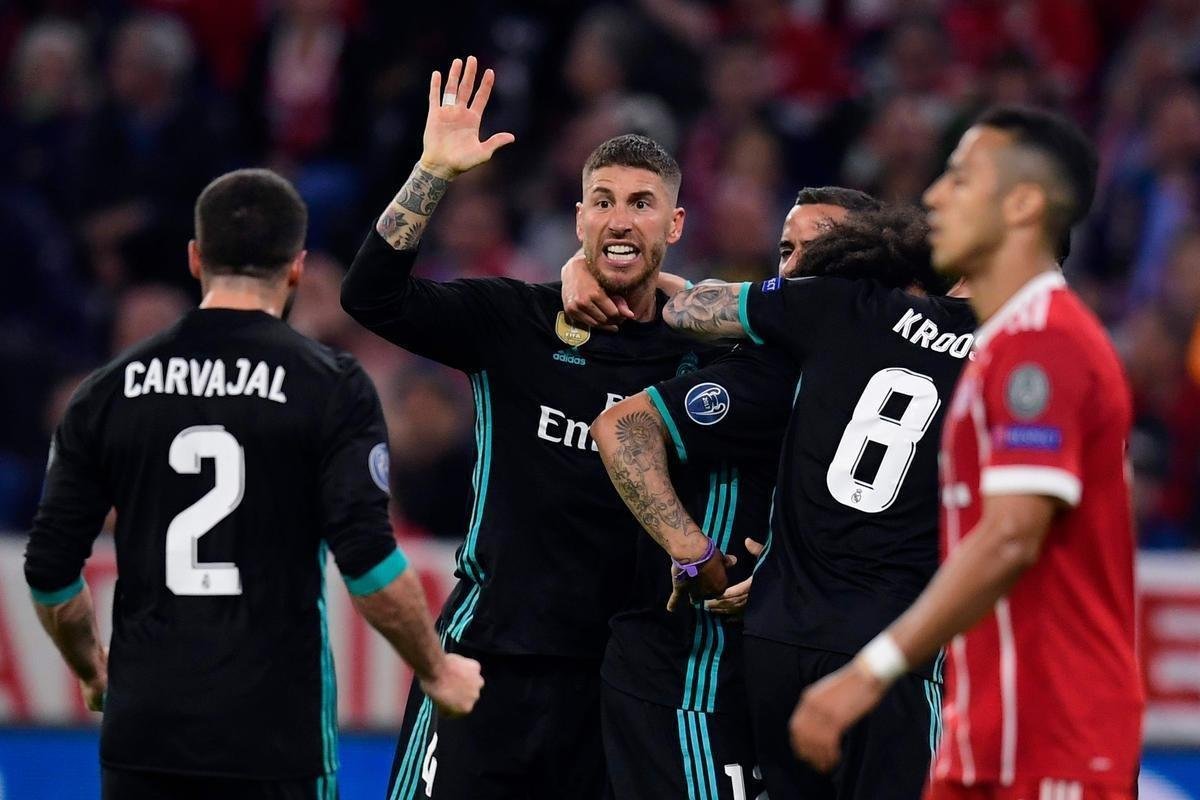 Marcelo, lateral do Real Madrid, empatou a partida pelo clube merengue