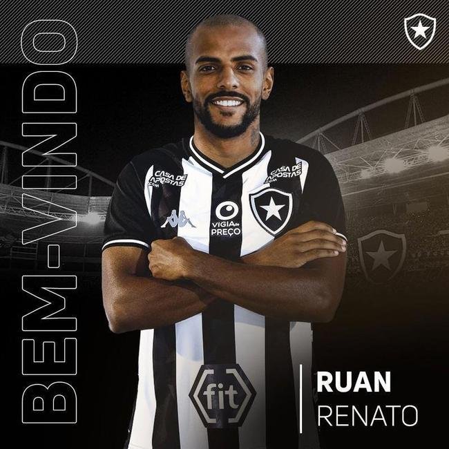 O Botafogo anunciou a contratao do zagueiro Ruan Renato, que estava no Figueirense