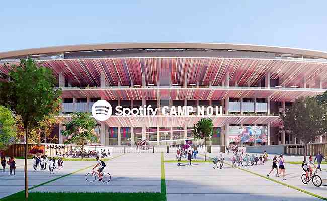 Barcelona ter marca do Spotify na camisa e no Campo Nou. Contrato  de 65 milhes de euros por ano