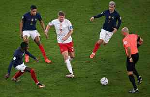 Fotos de Frana x Dinamarca, neste sbado (26/11), no estdio 974, em jogo vlido pela segunda rodada do Grupo D da Copa do Mundo no Catar