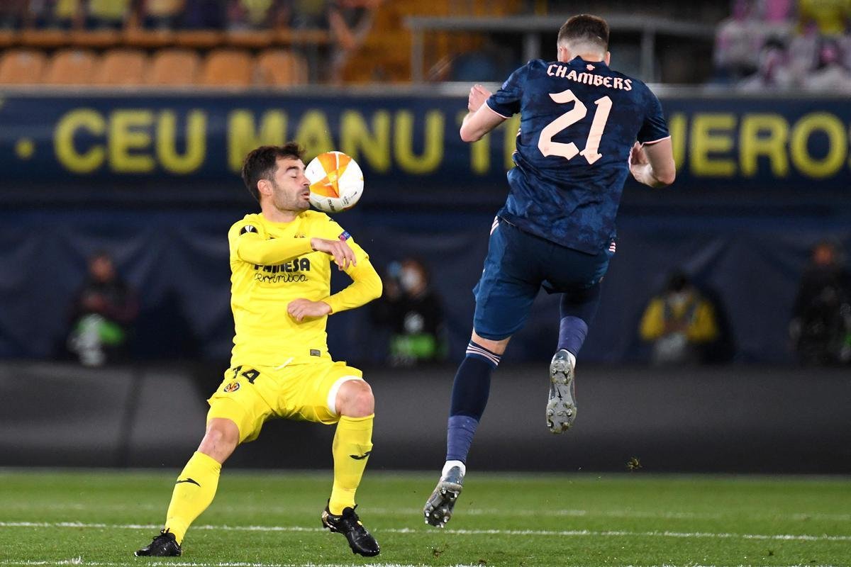 Fotos do duelo entre Villarreal e Arsenal pela semifinal da Liga Europa