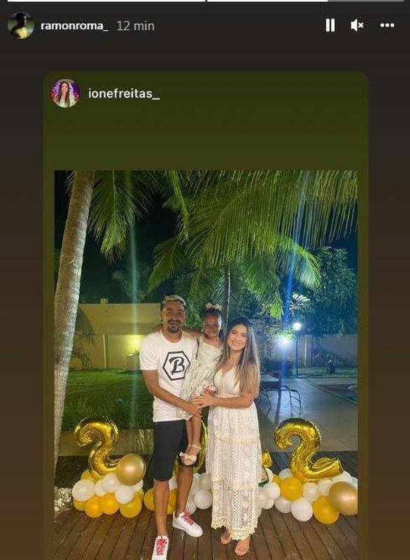 O zagueiro Ramon e a fam�lia 