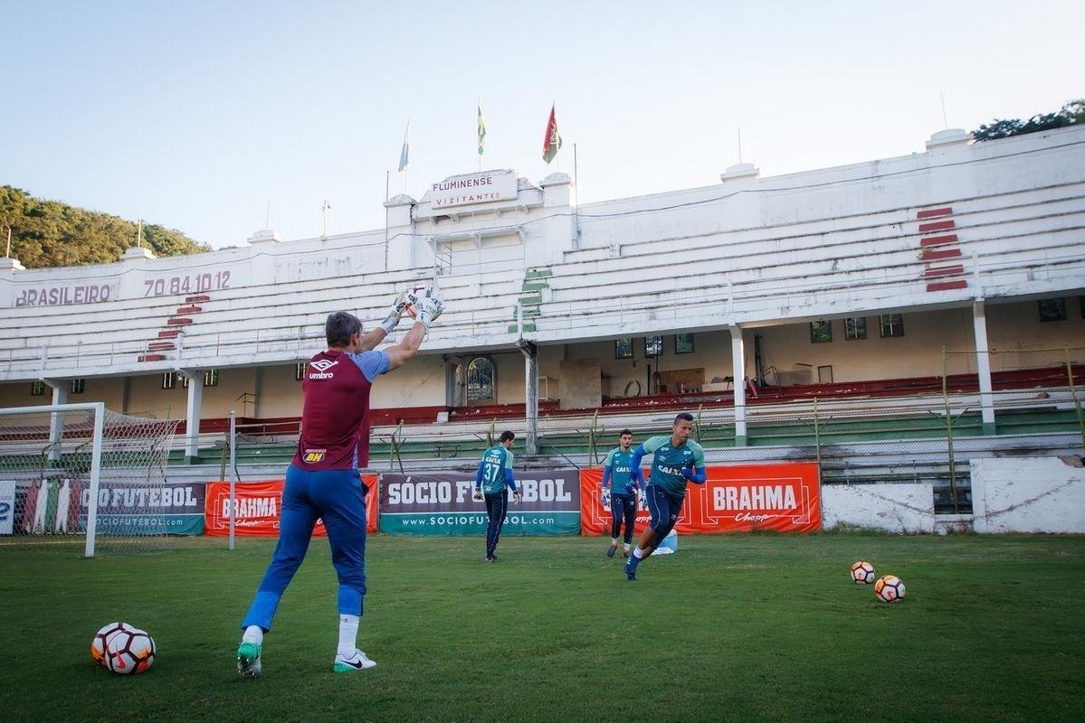 Cruzeiro treinou nesta tera-feira no Estdio das Laranjeiras e fechou preparao para jogo contra o Vasco, pela quinta rodada do Grupo 5 da Copa Libertadores. Partida ser s 21h45 desta quarta, em So Janurio, no Rio de Janeiro (Vinnicius Silva/Cruzeiro E.C)