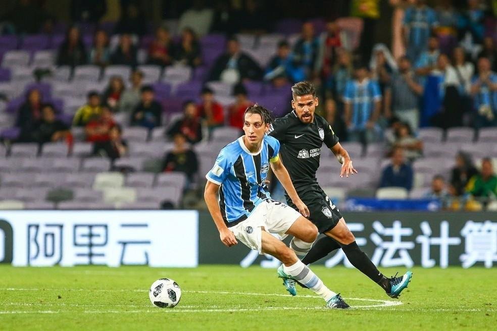 O zagueiro Pedro Geromel, capito do Grmio,  um dos pilares da defesa do Tricolor Gacho