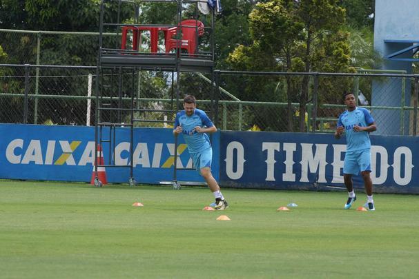 Imagens do treino do Cruzeiro nesta segunda-feira, 19 de fevereiro, na Toca da Raposa II