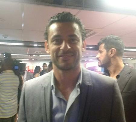 Personalidades na cerimnia do 16 Trofu Tel Santana. Fred, atacante do Atltico