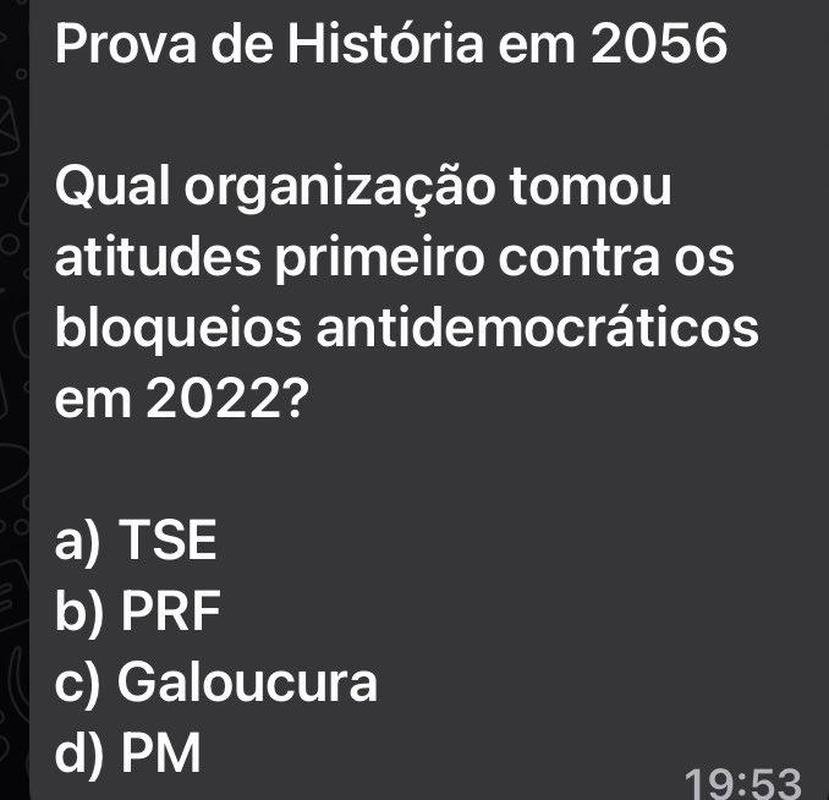 Galoucura foi celebrada pelos crticos dos atos antidemocrticos em todo o Brasil
