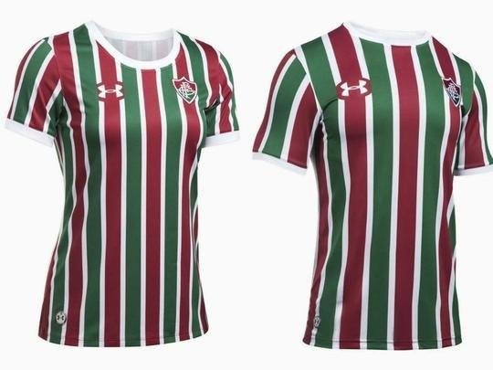 Fluminense. Camisa Feminina: R$ 129,90 / Camisa Masculina: R$ 139,90