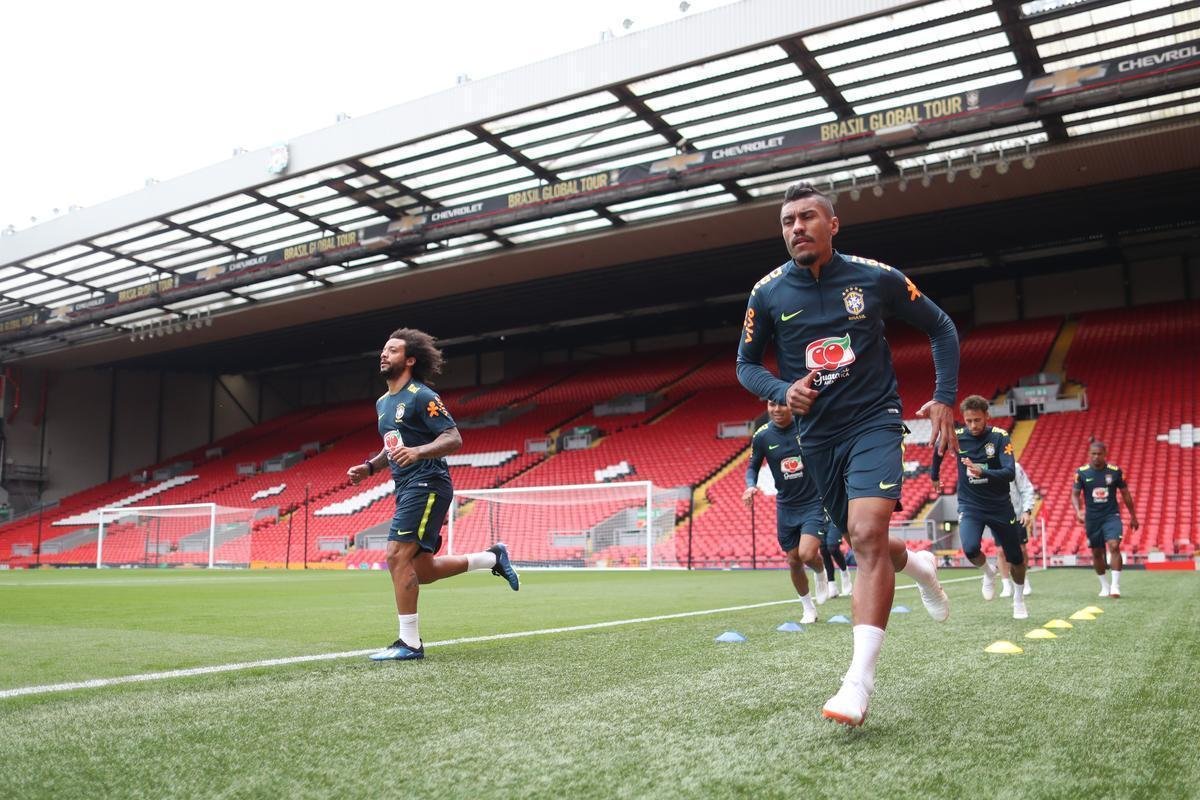 Veja imagens do último treino do Brasil antes do amistoso contra a Croácia