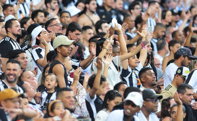 Torcida do Atltico durante a vitria sobre o Cuiab, no Mineiro