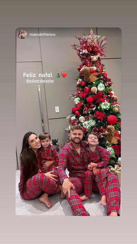 Eduardo Sasha passou o Natal em famlia