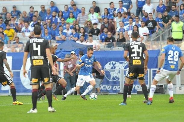 Fotos do jogo entre Cruzeiro e So Paulo