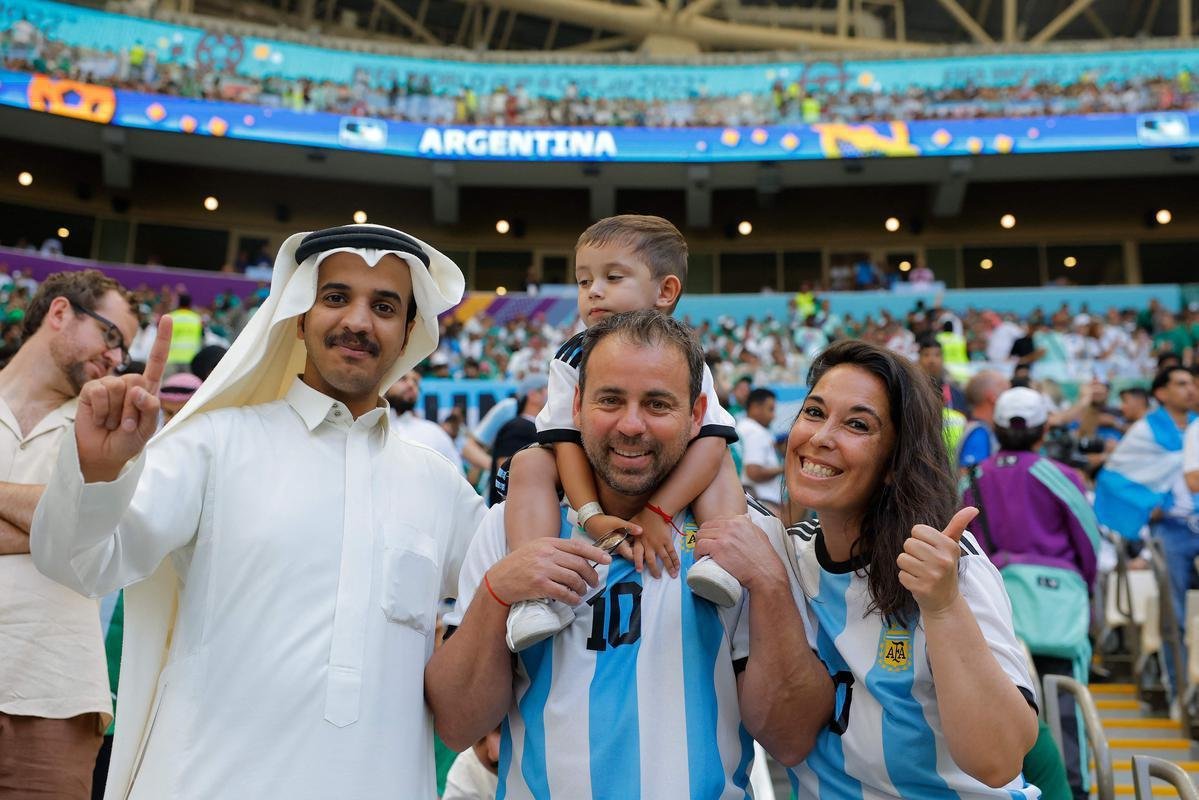 Imagens das torcidas de Argentina e Arbia Saudita na partida pelo Grupo C da Copa do Mundo do Catar 