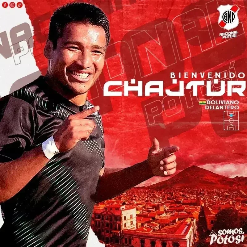 Nacional Potos (Bolvia) contratou o atacante Mauricio Chajtur