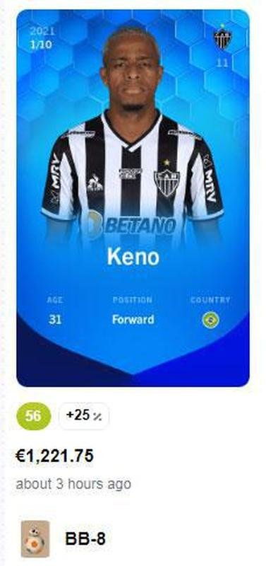 Keno - 1.221,75 euros (R$ 7.780,23) pela carta super rara