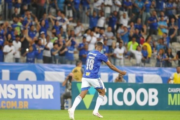 Atacante Thiago, promovido do time jnior, marcou o primeiro gol celeste em 2020