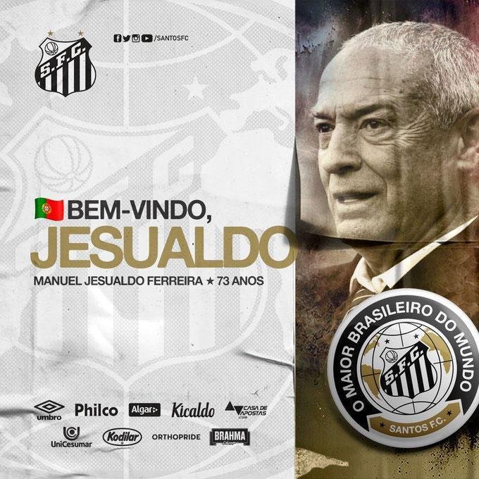 O Santos anunciou a contratao do tcnico Jesualdo Ferreira, que estava sem clube